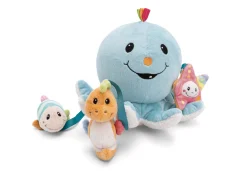 Bathing Soft Toy Octopus Octily with 3 figurines in gift box