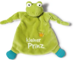 Comforter Frog "Kleiner Prinz" 25x25cm on header card