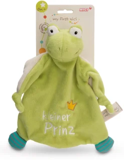 Comforter Frog "Kleiner Prinz" 25x25cm on header card