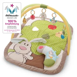 3-D Activity-Quilt Rabbit and Owl with play cushion in Carrying Bag