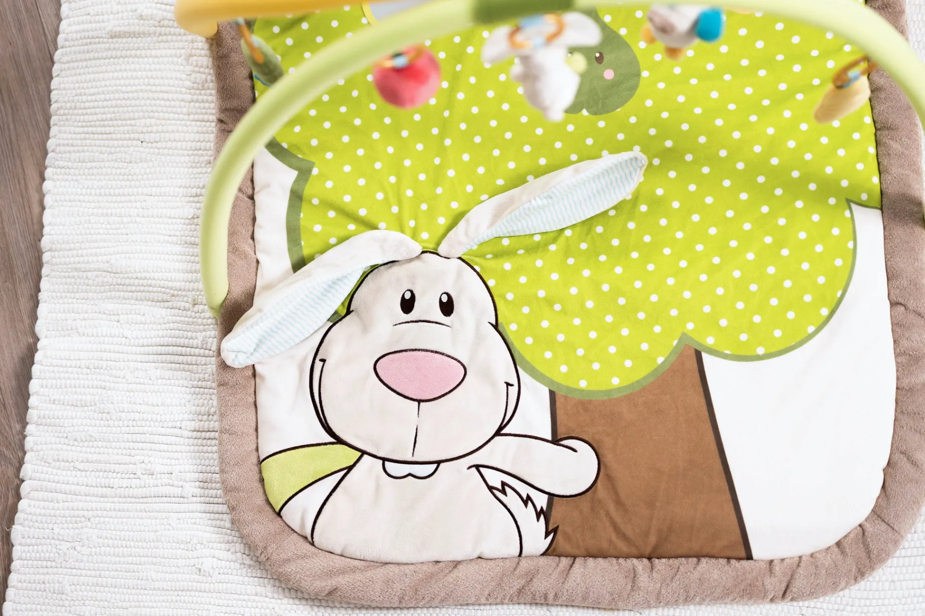 3-D Activity-Quilt Rabbit and Owl with play cushion in Carrying Bag