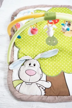 3-D Activity-Quilt Rabbit and Owl with play cushion in Carrying Bag