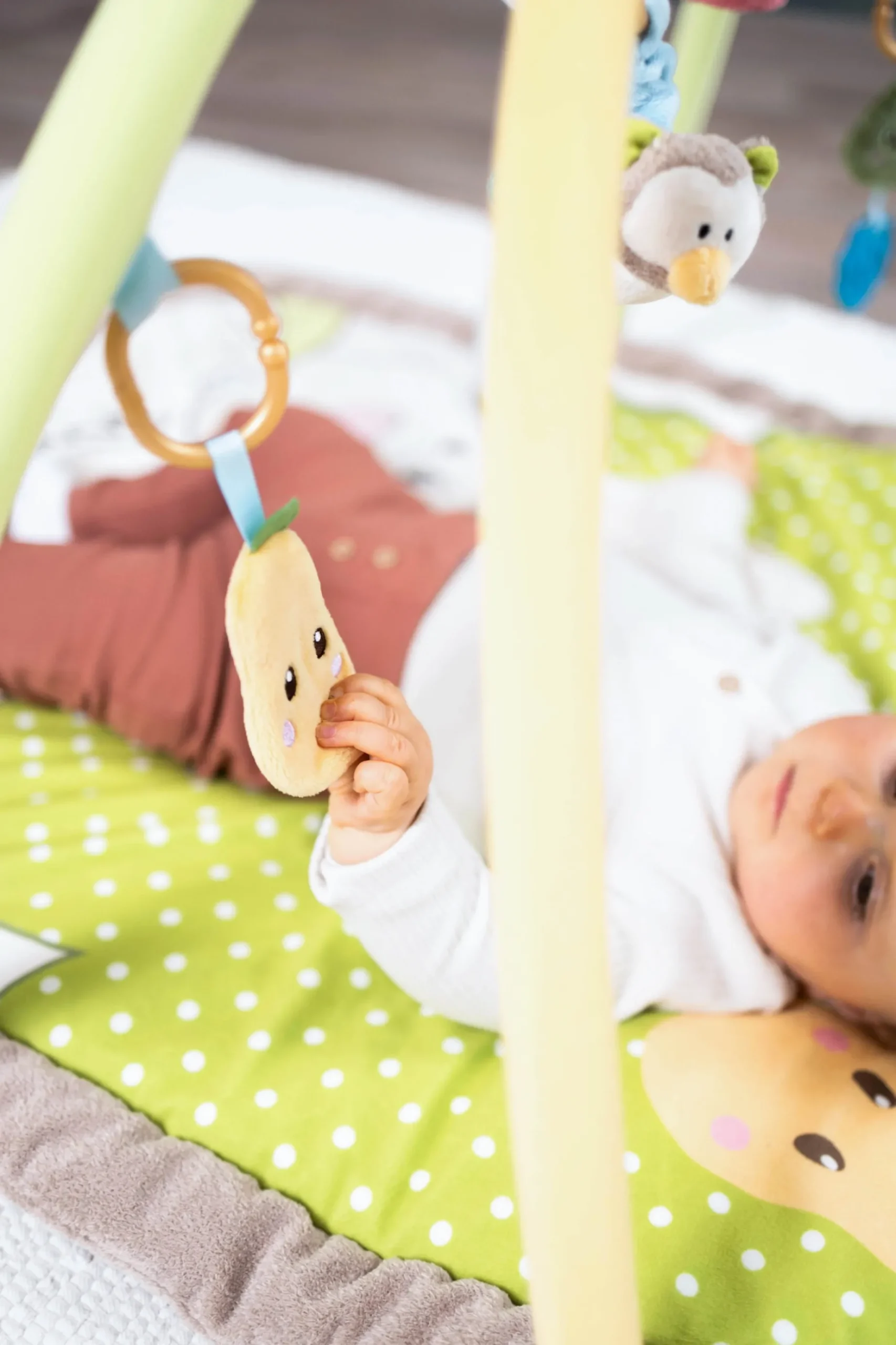 3-D Activity-Quilt Rabbit and Owl with play cushion in Carrying Bag