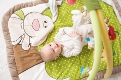 3-D Activity-Quilt Rabbit and Owl with play cushion in Carrying Bag