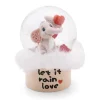 Glitter Globe Love Elephant light grey