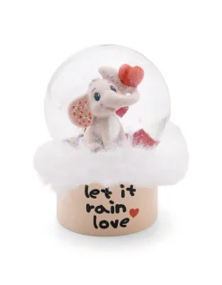 Glitter Globe Love Elephant light grey