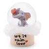 Glitter Globe Love Elephant dark grey