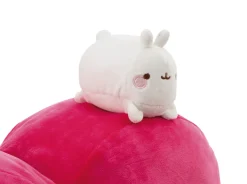 Heart shaped Cushion MOLANG with soft toy MOLANG