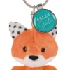 Key ring fox with pendant "Alles Gute"