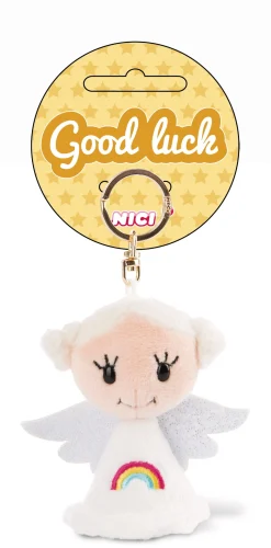 Key ring Guardian Angel with rainbow
