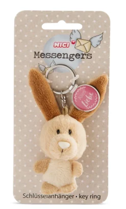 Key ring rabbit with pendant "Alles Liebe"