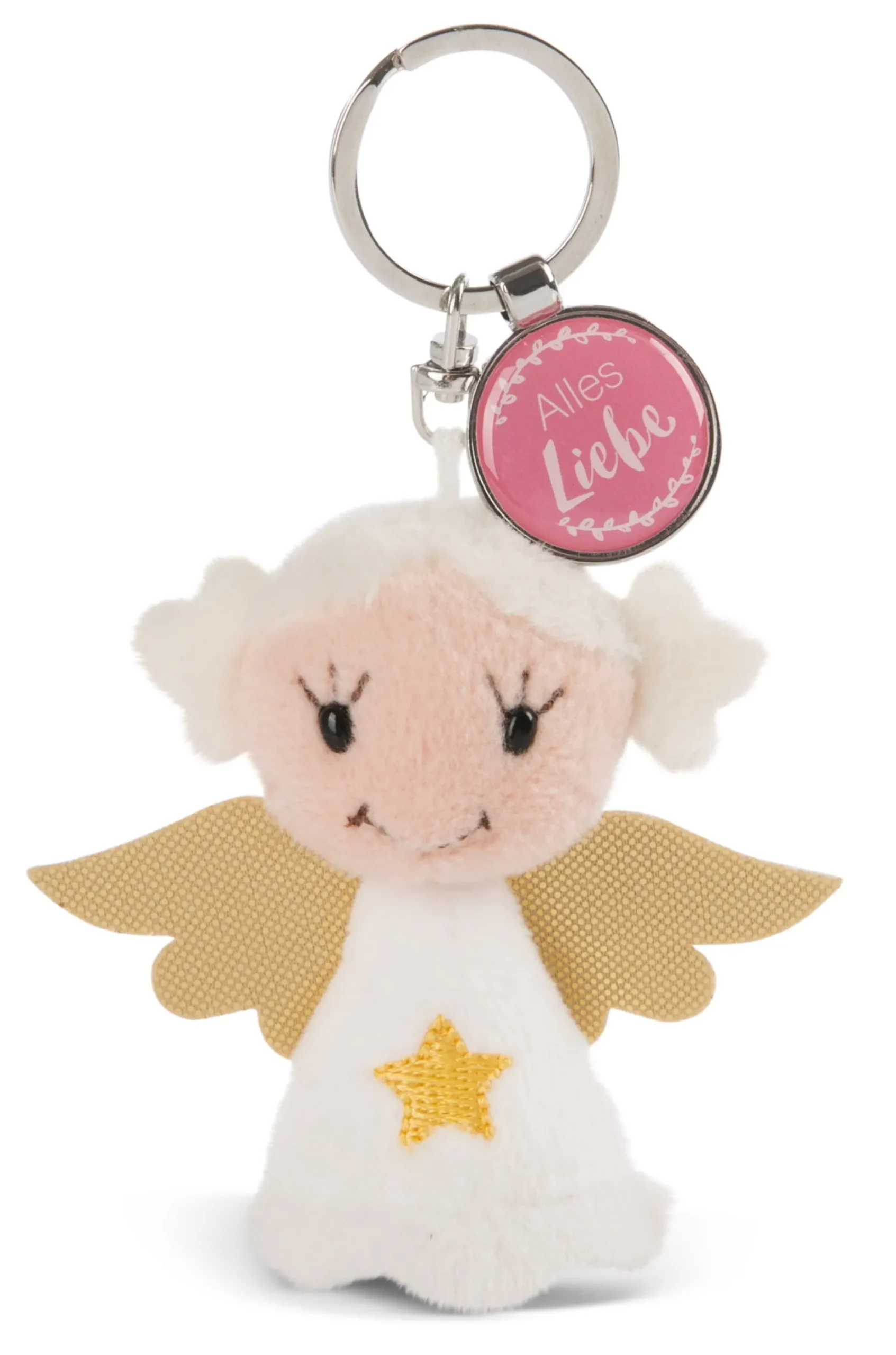 Keyholder Angel w. pendant "Alles Liebe"