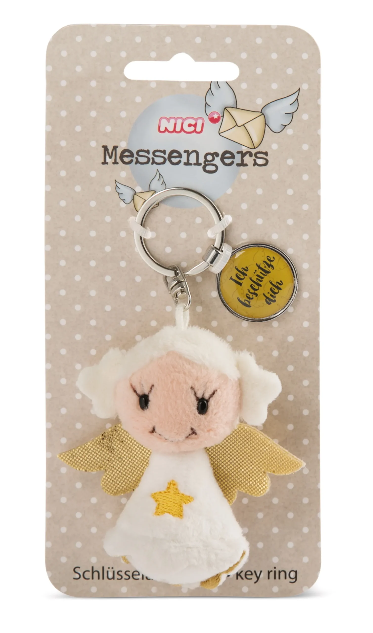 Keyholder Angel w. pendant "Ich beschütze dich"