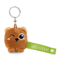 Keyholder Green bear "Viel Glück!"