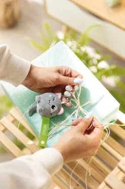 Keyholder Green cat "Danke!"