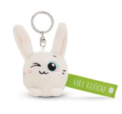 Keyholder Green rabbit "Viel Glück!"