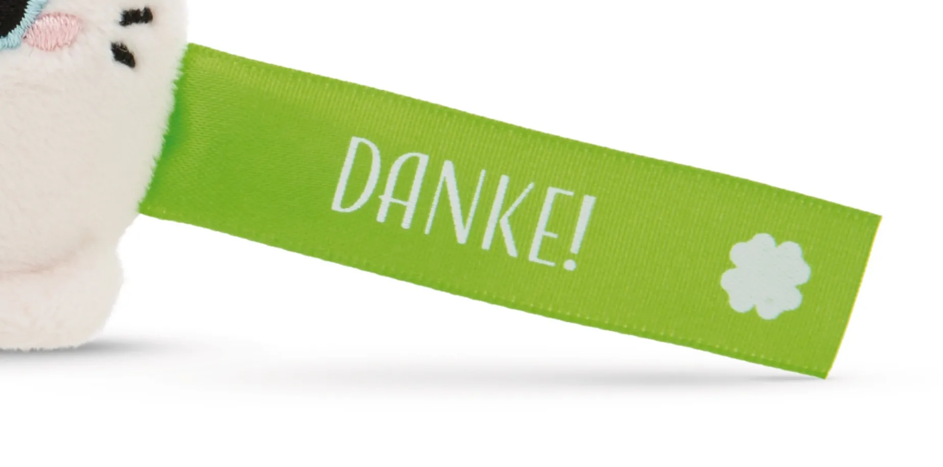 Keyholder Green rabbit "Danke!"