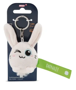 Keyholder Green rabbit "Danke!"