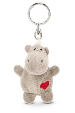 Keyholder Grey hippo with heart