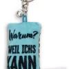 Keyholder mini plush cushion "Warum? Weil ichs kann" w. bell