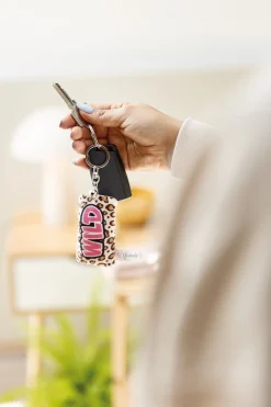 Keyholder mini plush cushion "Wild" w. bell