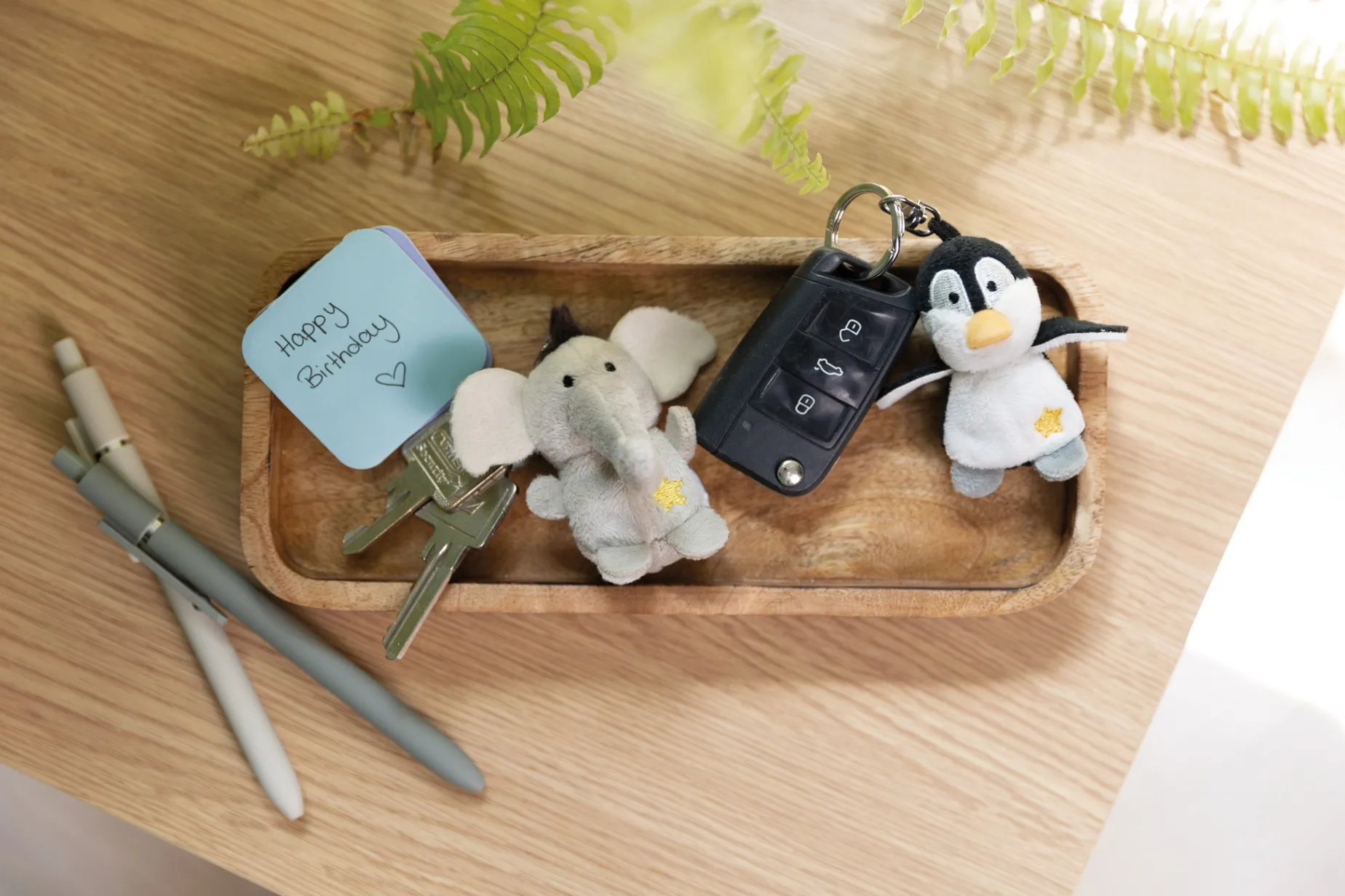 Keyholder penguin with star