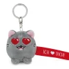 Keyholder Red cat "Ich Herz dich!"