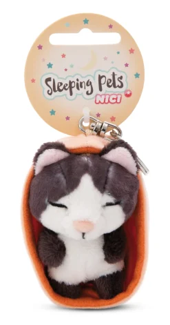 Keyholder Sleeping Pets Black Cat NICI GREEN