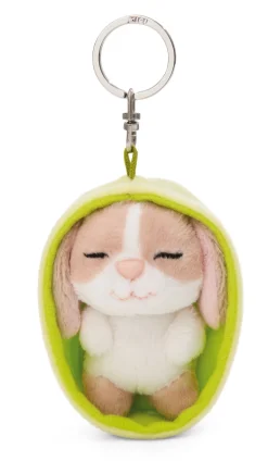 Keyholder Sleeping Pets Cappucino Bunny NICI GREEN