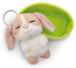 Keyholder Sleeping Pets Cappucino Bunny NICI GREEN