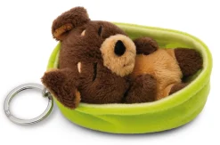Keyholder Sleeping Pets Dark Brown Dog NICI GREEN
