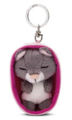 Keyholder Sleeping Pets Grey Cat NICI GREEN
