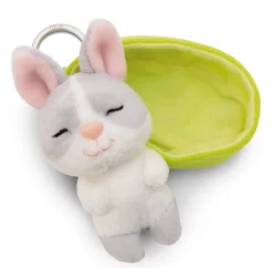Keyholder Sleeping Pets Grey Bunny NICI GREEN