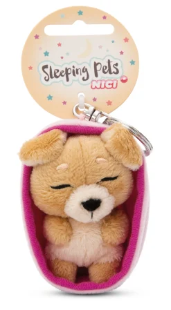 Keyholder Sleeping Pets Light Brown Dog NICI GREEN