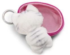 Keyholder Sleeping Pets White striped Cat NICI GREEN