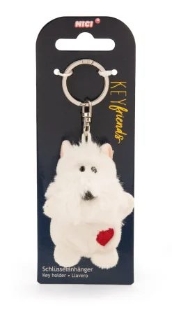 Keyholder White dog with heart