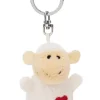 Keyholder White sheep with heart