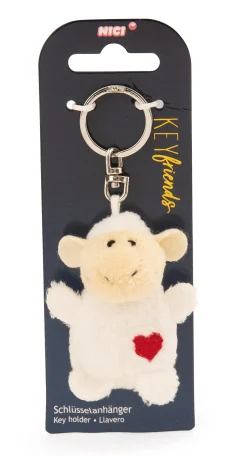 Keyholder White sheep with heart