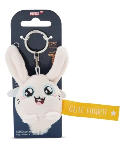Keyholder Yellow rabbit "Gute Fahrt!"