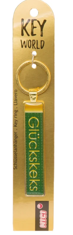 Keyring Key World 'Glückskeks'