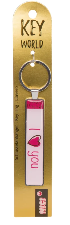 Keyring Key World 'I love You'