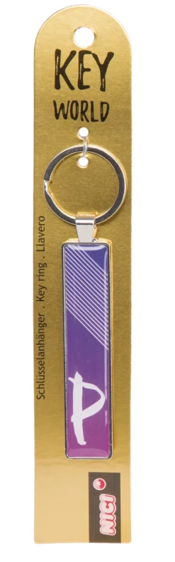Keyring Key World 'P'