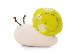 Kuscheltier Grüne Schnecke m. Botschaft "Have a slow day"