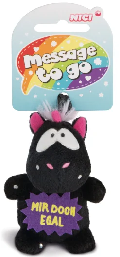 Pendant unicorn Carbon Flash "mir doch egal"