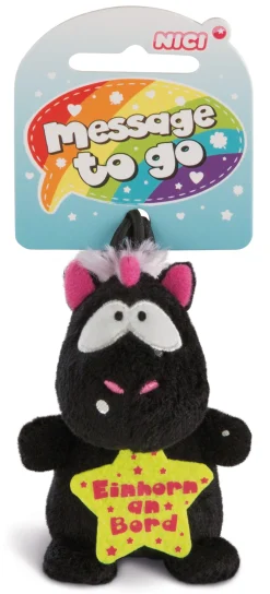 Pendant unicorn Carbon Flash "Einhorn an Bord"