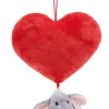 Plush Heart w/Soft Toy Love Elephant dark grey & Suction Cup NICI GREEN