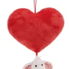 Plush Heart w/Soft Toy Love Elephant light grey & Suction Cup NICI GREEN
