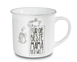 Porcelain mug metallic 'Für die Beste Mama der Welt'