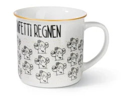 Porcelain mug metallic 'Für dich soll es Konfetti regnen'