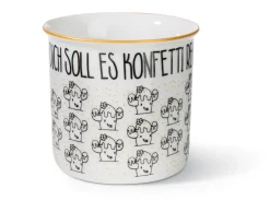 Porcelain mug metallic 'Für dich soll es Konfetti regnen'